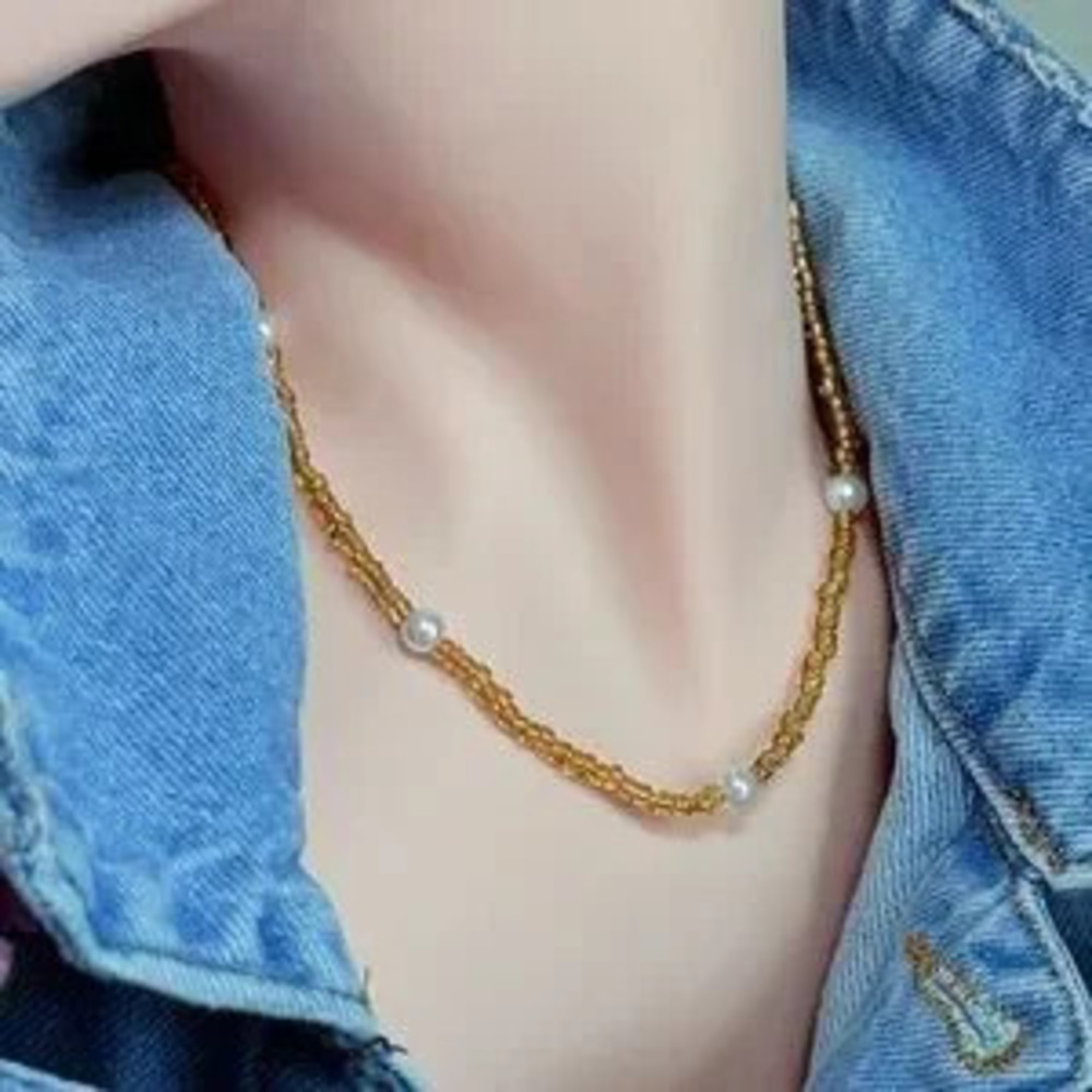 NEW | Amazing Beaded Necklace with Pearls